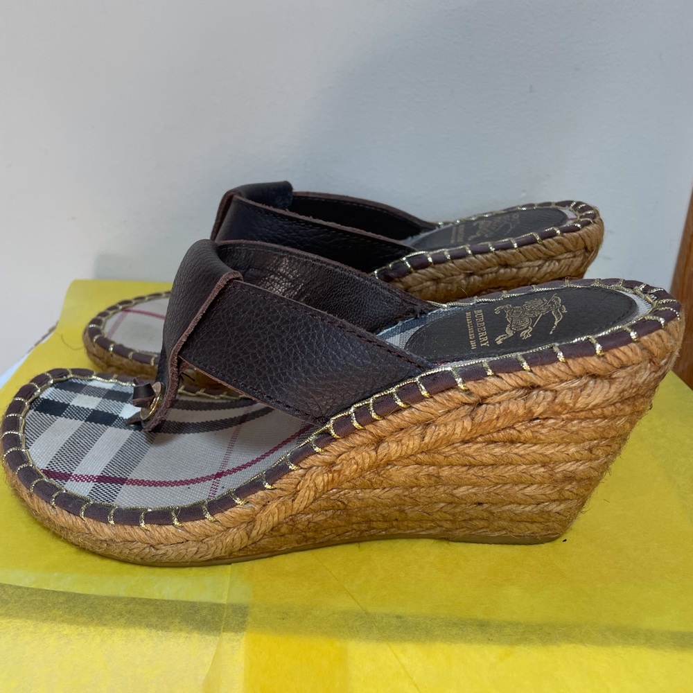 Burberry Leather Printed Espadrilles